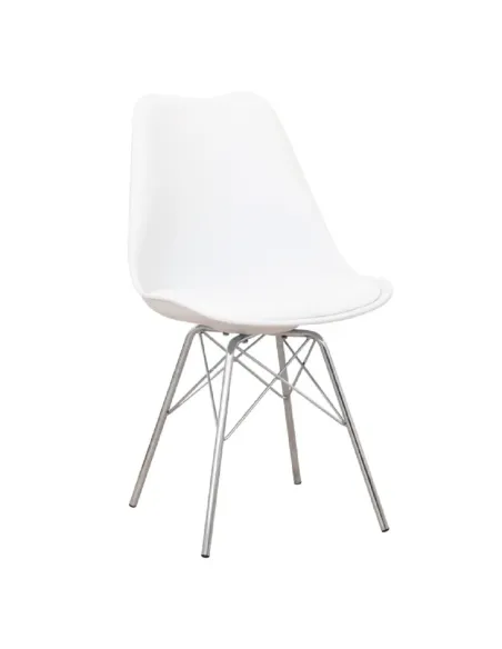 Scaun TAMORA birou, 48x57x83 cm, metal/plastic/piele eco | MobilaOK