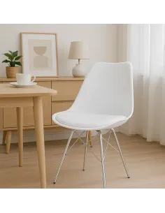 Scaun TAMORA birou, 48x57x83 cm, metal/plastic/piele eco | MobilaOK 2