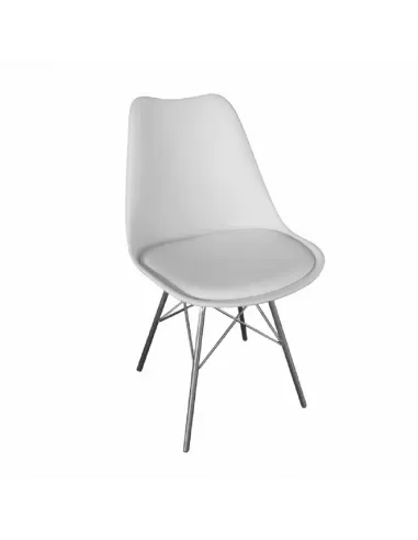 Scaun TAMORA birou, 48x57x83 cm, metal/plastic/piele eco | MobilaOK