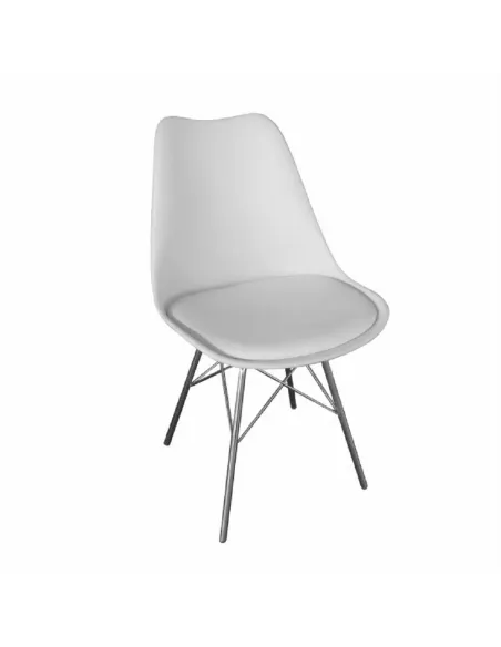 Scaun TAMORA birou, 48x57x83 cm, metal/plastic/piele eco | MobilaOK
