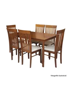 Masă dining ASTRO NEW, living, 110x74x70 cm, MDF furniruit nuc | MobilaOK 2