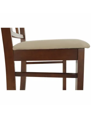Scaun Dining OLEG NEW, dining, 45x48x95 cm, Lemn/Textil bej | MobilaOK