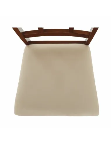 Scaun Dining OLEG NEW, dining, 45x48x95 cm, Lemn/Textil bej | MobilaOK