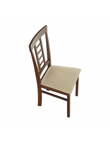 Scaun Dining OLEG NEW, dining, 45x48x95 cm, Lemn/Textil bej | MobilaOK