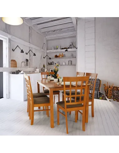 Set Dining GRID NEW, dining, 135x80x74 cm, MDF/lemn | MobilaOK