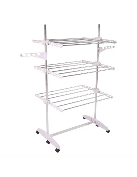 Uscător de haine, DENAL, baie/balcon, 88x147x66 cm, otel si plastic, KONDELA | MobilaOK