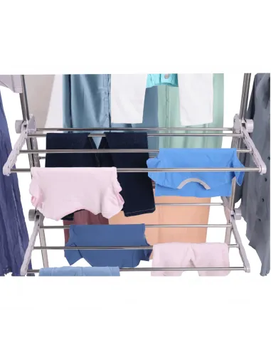 Uscător de haine, DENAL, baie/balcon, 88x147x66 cm, otel si plastic, KONDELA | MobilaOK