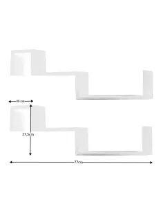 Poliță, KONDELA, living dormitor birou, 77x10x27.5 cm, MDF înfoliat | MobilaOK 2