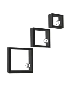Poliță, KVADRO NEW, living/dormitor/birou, 25.4x8.7x25.4 cm, PAL | MobilaOK