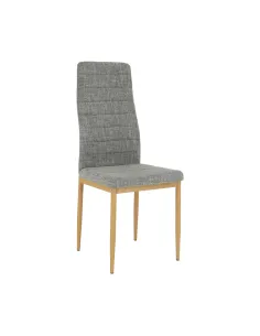 Scaun COLETA NOVA bucătărie 41x96x49 cm, textil gri/cadru metalic fag | MobilaOK