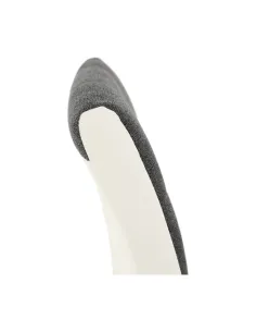 Scaun bucătărie GERDA NEW, gri închis/alb, 42x103x58 cm, textil/piele ecologică/crom | MobilaOK 2