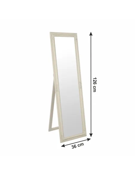 Oglindă MALKIA TIP 12 pentru hol/dormitor/baie, 36x126 cm, Lemn natural | MobilaOK