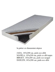 Saltea, KOKOS MEDIUM ATYP, dormitor, 183x200 cm, spumă și latex cocos | MobilaOK 2