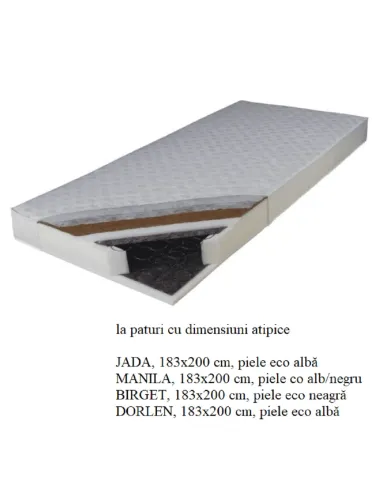 Saltea, KOKOS MEDIUM ATYP, dormitor, 183x200 cm, spumă și latex cocos | MobilaOK