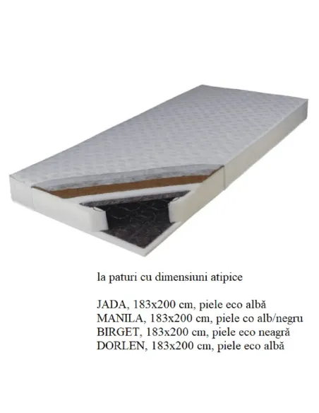 Saltea, KOKOS MEDIUM ATYP, dormitor, 183x200 cm, spumă și latex cocos | MobilaOK