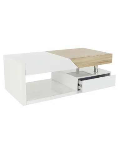 Măsuță de cafea MELIDA, living, 120x43x60 cm, MDF, Metal | MobilaOK
