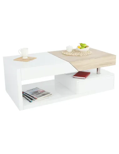 Măsuță de cafea MELIDA, living, 120x43x60 cm, MDF, Metal | MobilaOK