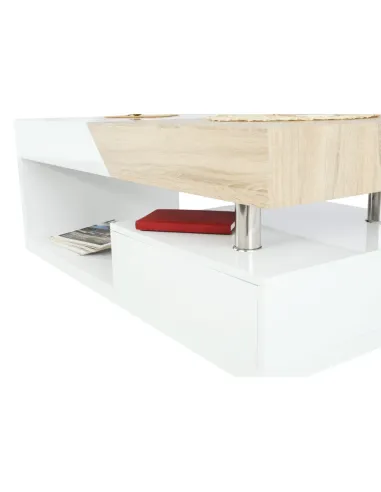 Măsuță de cafea MELIDA, living, 120x43x60 cm, MDF, Metal | MobilaOK