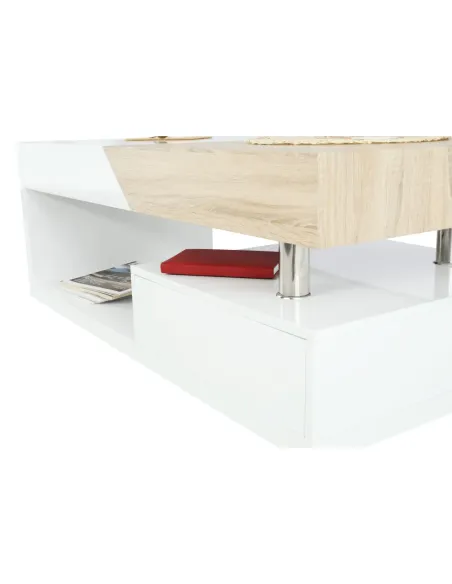 Măsuță de cafea MELIDA, living, 120x43x60 cm, MDF, Metal | MobilaOK