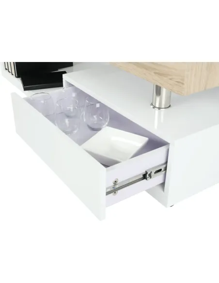 Măsuță de cafea MELIDA, living, 120x43x60 cm, MDF, Metal | MobilaOK