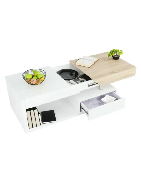 Măsuță de cafea MELIDA, living, 120x43x60 cm, MDF, Metal | MobilaOK