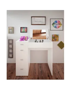 Măsuță de toaletă BELINA baie 90x83x42 cm PAL melaminat | MobilaOK 2