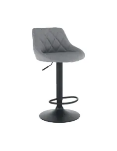 Scaun bar TERKAN, living/bucătărie, 47.5x84-105x51 cm, Textil/Metal | MobilaOK