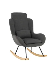 Fotoliu Balansoar HARPER, Living, 75x110x83 cm, Textil/Lemn/Metal | MobilaOK