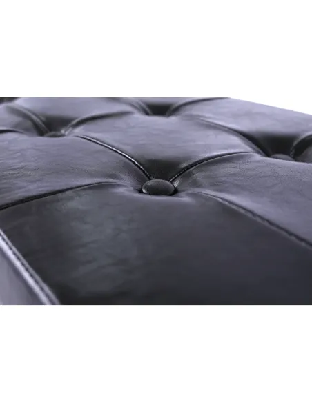Bancă LYROS, hol/dormitor/living, 70x45x35 cm, Piele ecologică/Metal | MobilaOK