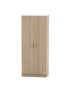 Dulap BETTY 2 pentru dormitor/hol, 90x56.6x220 cm, PAL melaminat stejar sonoma | MobilaOK