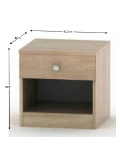 Noptieră BETTY 2, dormitor, 40.2x40x40 cm, PAL melaminat | MobilaOK 2