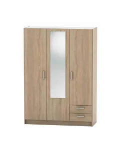 Dulap BETTY 7, dormitor, 136x50.6x190 cm, PAL melaminat stejar sonoma | MobilaOK