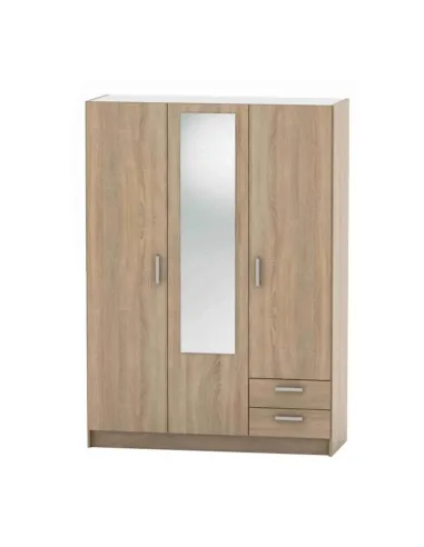 Dulap BETTY 7, dormitor, 136x50.6x190 cm, PAL melaminat stejar sonoma | MobilaOK