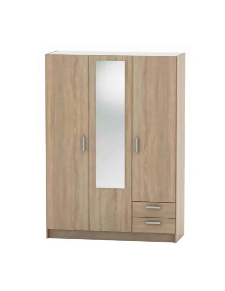 Dulap BETTY 7, dormitor, 136x50.6x190 cm, PAL melaminat stejar sonoma | MobilaOK