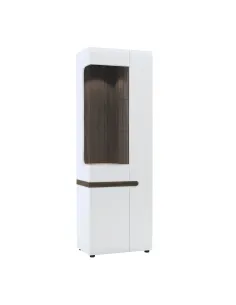 Vitrină LYNATET 01 living/hol, 85x42x194.5 cm, PAL/MDF cu folie | MobilaOK
