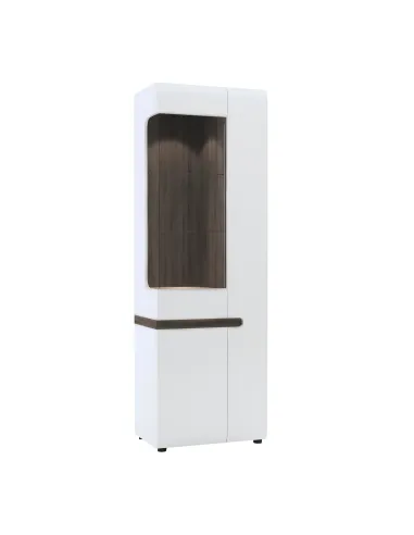 Vitrină LYNATET 01 living/hol, 85x42x194.5 cm, PAL/MDF cu folie | MobilaOK