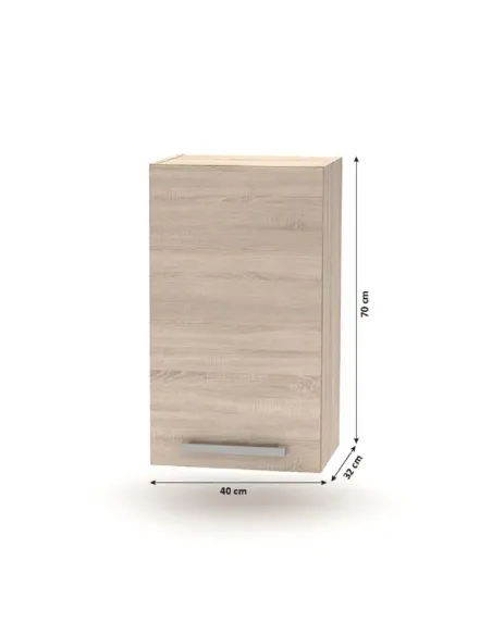 Ansamblu Bucătărie NOVA PLUS, bucătărie, 2.4 m, PAL melaminat stejar sonoma | MobilaOK