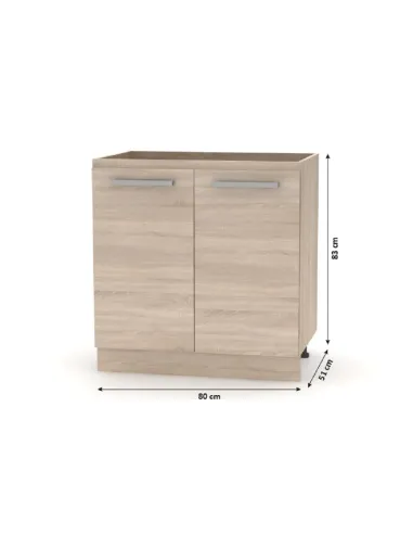 Ansamblu Bucătărie NOVA PLUS, bucătărie, 2.4 m, PAL melaminat stejar sonoma | MobilaOK