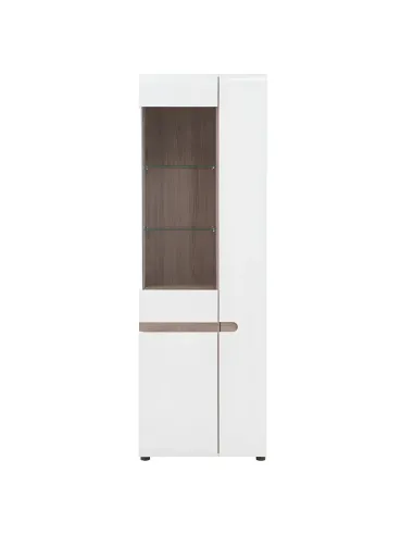 Vitrină LYNATET 01 living/hol, 85x42x194.5 cm, PAL/MDF cu folie | MobilaOK