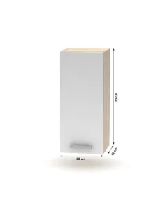 Cabinet superior, alb/stejar sonoma, NOVA PLUS NOPL-002-OH | MobilaOK 2