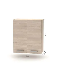 Cabinet superior 2DV, stejar sonoma, NOVA PLUS NOPL-007-OH | MobilaOK 2