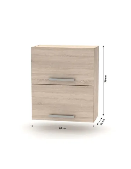 Cabinet superior batant 2DV, stejar sonoma, NOVA PLUS NOPL-008-VH | MobilaOK