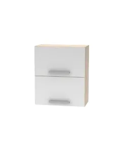 Cabinet superior batant 2DV, stejar sonoma/alb, NOVA PLUS NOPL-008-VH | MobilaOK