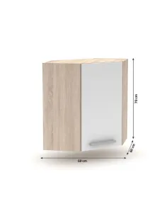 Dulap superior colț, NOVA PLUS, bucătărie, 60x60x70 cm, PAL melaminat | MobilaOK 2