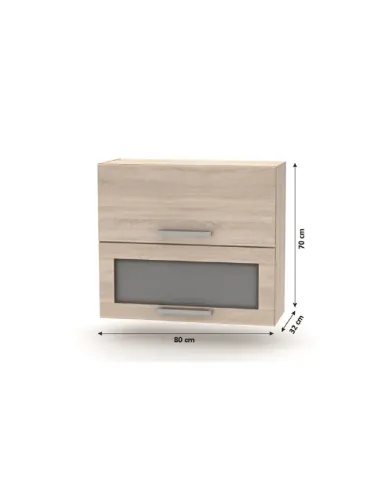 Cabinet bucatarie NOVA PLUS, 80x32x70 cm, PAL melaminat stejar sonoma | MobilaOK