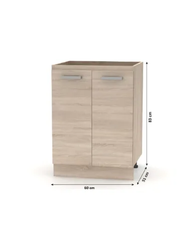 Cabinet bucătărie NOVA PLUS, 60x51x83 cm, PAL melaminat stejar sonoma | MobilaOK