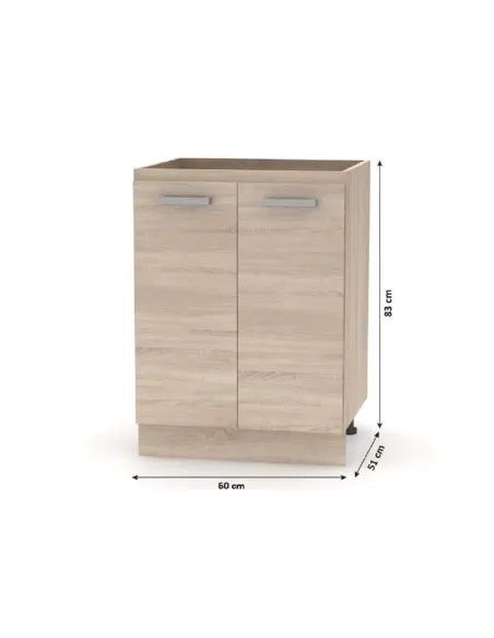 Cabinet bucătărie NOVA PLUS, 60x51x83 cm, PAL melaminat stejar sonoma | MobilaOK