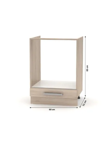 Dulap inferior bucătărie NOVA PLUS, 60x51x83 cm, PAL laminat stejar sonoma | MobilaOK