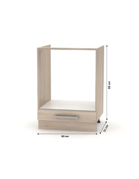 Dulap inferior bucătărie NOVA PLUS, 60x51x83 cm, PAL laminat stejar sonoma | MobilaOK