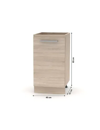 Cabinet bucătărie NOVA PLUS, 45x51x83 cm, PAL melaminat stejar sonoma | MobilaOK